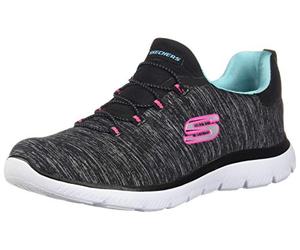 Skechers Women's Summit - Quick Getaway Black/Light Blue 5.5 B US B (M)