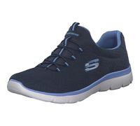 Skechers Femme Summits Lite Basket, Navy Mesh Blue Trim, 40.5 EU
