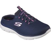Skechers Women's Summits - Swift Step Sneaker Mule, Navy/Hot Pink, 12