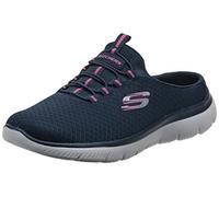 Skechers Women's Summits - Swift Step Sneaker Mule, Navy/Hot Pink, 7