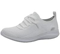 Skechers Women's Ultra Flex Statement Sneaker, White/Silver, 11 M US