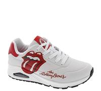 Skechers Women's Uno - Rolling Stones Single! White/Red Low Top Sneaker Shoes 36.5 EU