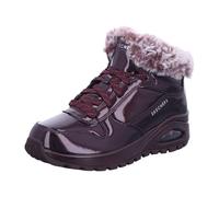 Skechers Femme Uno Rugged Fiesty Winter Bottine, Burgundy Patent Duraleather/Faux Fur, 41 EU