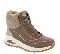 Skechers Femme Uno Rugged Fall Shimmer Bottine, Taupe Durabuck/Metallic Duraleather//Faux Fur, 37 EU