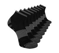 Skechers Chaussettes Work Collection Quarter Crew - Lot de 8, coussin élargi, maille, Noir 10-13