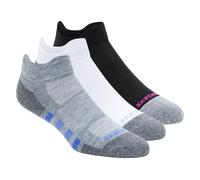 Skechers Work: Lowcut Heel Tab Chaussettes - 3 Pack en Gris/Noir, Pointure Moyen