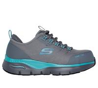 Skechers Work Slip-Resistant: Arch Fit - Ebinal Chaussures Moyen Width en Gris/Aqua, Pointure 37