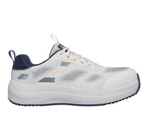 Skechers Work: Transporter Lite Chaussures Moyen Width en Gris/Bleu Marine, Pointure 43