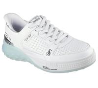 Skechers Baskets à enfiler X Dogg Snoop Sizzle Toke – Cuir blanc, bordure bleu glacier, 42 EU