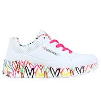 Skechers x JGoldcrown: UNO Lite - Lovely Luv Chaussures Moyen Width en Blanc, Pointure 35.5