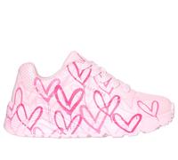 Skechers x JGoldcrown: UNO Lite - Spread the Joy Shoes Moyen Width en Rose Clair, Pointure 35