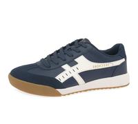 Skechers Zinger Manzanilla Totale Baskets pour Homme, Daim Bleu Marine Duraleather Bordure Blanche, 39.5 EU