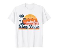 Skeg Vegas T-Shirt rétro Plage Coucher de Soleil Vintage Bord de mer T-Shirt