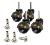 Skelang 2 Inch Ball Caster Stem Caster Wheel with Sockets, Vintage Antique Swivel Caster for Furniture, Sofa, Wood Chair, Cabinet,Pack of 4