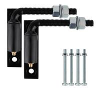 Skelang 2 Pcs Charnières de Portail Robustes, 13 mm Paumelle pour Porte, Joints de Portail en J avec Base à Trous pour Porte en Fer Forgé et en Bois