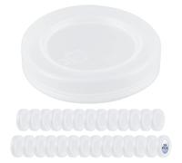 Skelang 28 Pcs Couvercles pour pots de yaourt 53 mm, couvercles pour pots, couvercle en plastique pour pots de yaourts de 100ml ou 150 ml