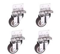 Skelang 4 Pcs Petite roulettes pivotantes, 25mm roulette pour meuble, roulette en L pour lit de bébé, armoire, meubles, table, capacité de chargement 11kg par roue