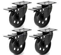 Skelang 4Pcs Roulettes pour meubles, 10cm roulettes pivotantes, roues charge loudre en fonte, capacité de chargement 150kg par roulette