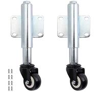 Skelang Lot de 2 roulettes pivotantes rétractables pour portail en bois, clôture de cour, capacité de charge de 50 kg