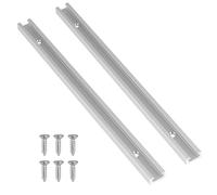 Skelang T-Track Rail, 300 Mm T-Slot en Aluminium, 2 Pcs Rail à Onglet en T avec Trous de Montage pour Workbench, Table de Fraisage, Table de Presse à Forage, Accessoires de Jigs de Menuiserie