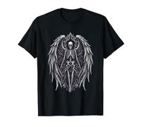 Skeletal Angel Gothic Art Sombre Occulte Crane Sorciere T-Shirt