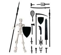 Skeleton Action Figure, Halloween Action Model, 1.38x0.59x5.12 inches Movable Human, Bone Models Desktop Ornament for Teaching, Collecting, Display, Table, Classroom, and Workplace