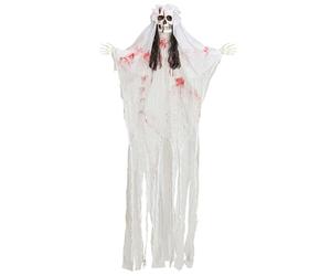 Skeleton Bride with Blinking Light-UP Head 170 cm (3 x LR44 Batteries Included) -