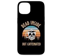 Skeleton Coffee Dead Inside Retro Baristas Coffee Lover Coque pour iPhone 13