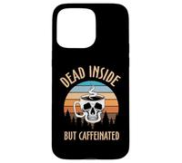 Skeleton Coffee Dead Inside Retro Baristas Coffee Lover Coque pour iPhone 15 Pro Max