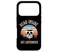 Skeleton Coffee Dead Inside Retro Baristas Coffee Lover Coque pour iPhone 17 Pro