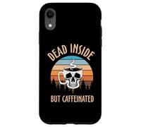 Skeleton Coffee Dead Inside Retro Baristas Coffee Lover Coque pour iPhone XR