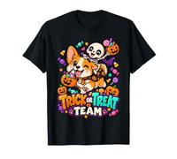 Skeleton Corgi Dog Lover Shirt Halloween Trick Or Treat Team T-Shirt