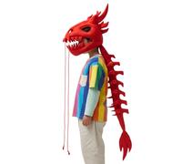 Skeleton Dinosaur Suit - Interactive Plush Dress Up for Stage and Fun | Comfortable 3d Bone Structure with Detachable Spine and Headpiece Perfect for Costume Play, Halloween Holiday Celebrations