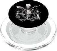Skeleton Drummer Guy Rock and Roll Band Rock on Drum Kit PopSockets PopGrip pour MagSafe
