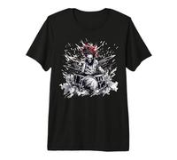 Skeleton Drummer Guy Rock and Roll Band Rock on Drum Kit T-Shirt Haut de Gamme