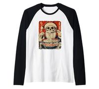 Skeleton Eating Ramen Nouilles Inspiré Ukiyo-e Noël Manche Raglan