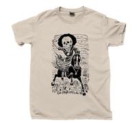 Skeleton Female Soldier T Shirt Calavera De La Adelita Soldaderas Famous Mexican Revolution Artist Tee(Medium)