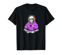 Skeleton Gamer Video Gaming Boys Men Kids Halloween T-Shirt
