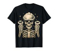 Skeleton Gamer VR Headset Funny Halloween Gaming T-Shirt Graphique avec Valeur