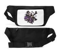 Skeleton Girl Enjoying Retail Therapy Fun Sac banane unisexe Noir