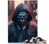 Skeleton Hacker Puzzle 1000 Pieces Jigsaws Wooden Jigsaw Puzzles Puzzling for Gift 19.7x29.5inch