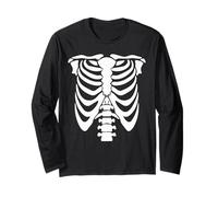 Skeleton | Halloween Costume Rib Cage Anatomy Manche Longue