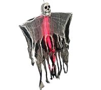 Skeleton Halloween, Flying Ghost Lighted Prop, 31.5x24.02in Ergonomic Design, Floating Ornament with Fog, Halloween Decoration for Garden, Masquerade, Classrooms, Walls, Carnivals, Courtyards