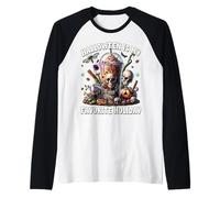 Skeleton Halloween is My Favorite Holiday for Coffee Mom Manche Raglan