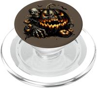 Skeleton Halloween Skull Pumpkin Graphic for Spooky Season PopSockets PopGrip pour MagSafe