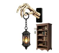 Skeleton Hand Library Lantern - Wireless LED Reading Light, Shelf Decor | Skeleton Hand Lantern, Wireless LED Light, Reading Lamp, Shelf Decor, Bedside Study, Home Office Display