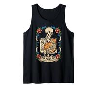 Skeleton Hugging Cat Cute Halloween Graphic Débardeur