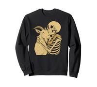 Skeleton Hugging Goat Halloween Sweatshirt