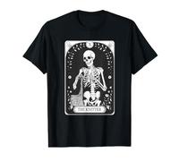 Skeleton Knitting The Knitter Carte de Tarot T-Shirt Graphique avec Valeur