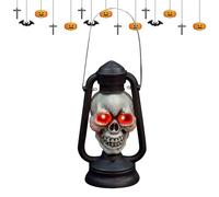 Skeleton Lantern, Handheld Spooky Vintage Light for Outdoor Porch, Garden, Yard, Holiday Party, Halloween Setup, Haunted House Prop, Patio Decoration Piece, 9.06x4.92x4.13 Inches
